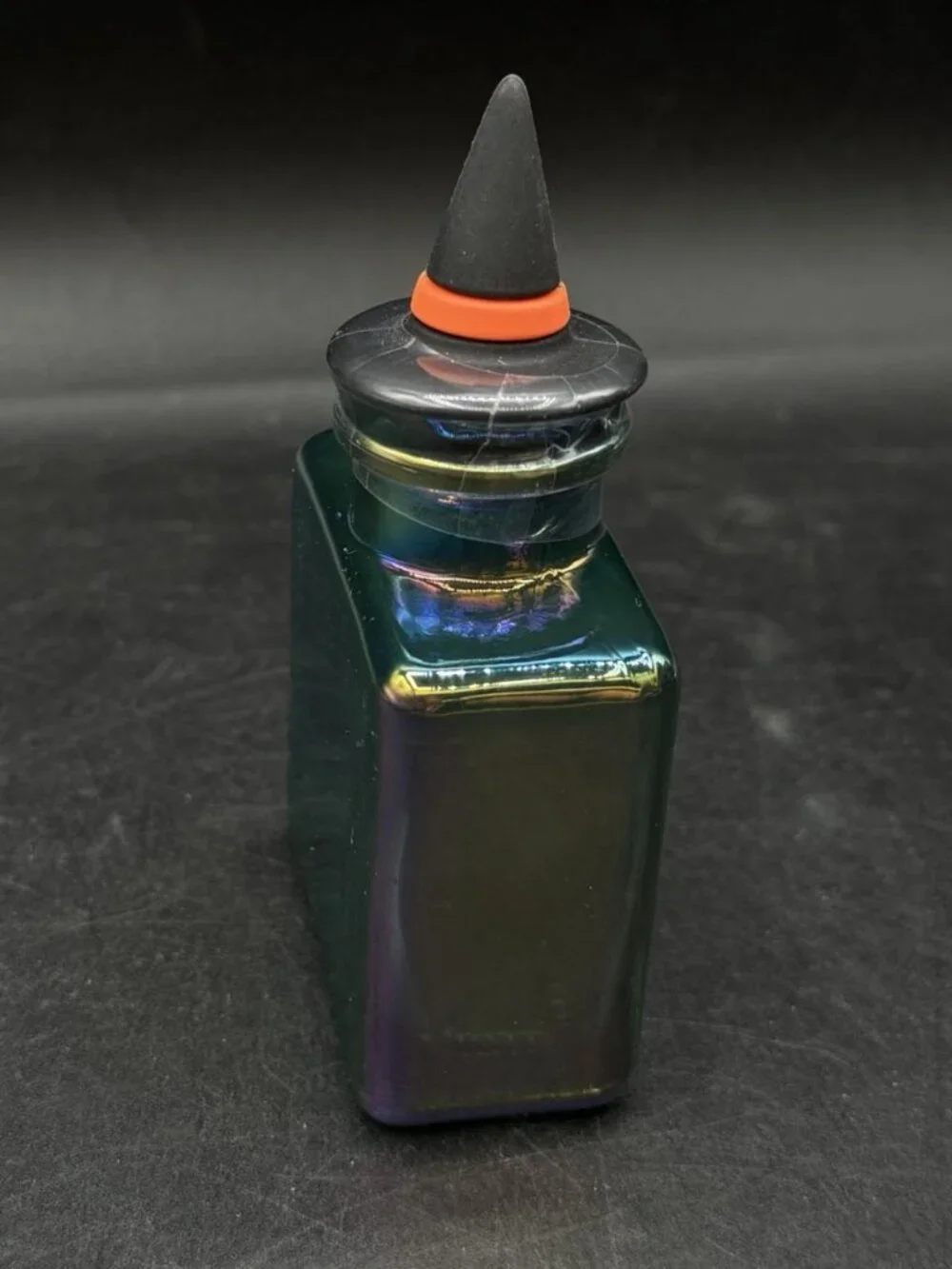 Target Mini Glass Green Tonic Potion Bottle Witch’s Hat Iridescent Halloween NEW